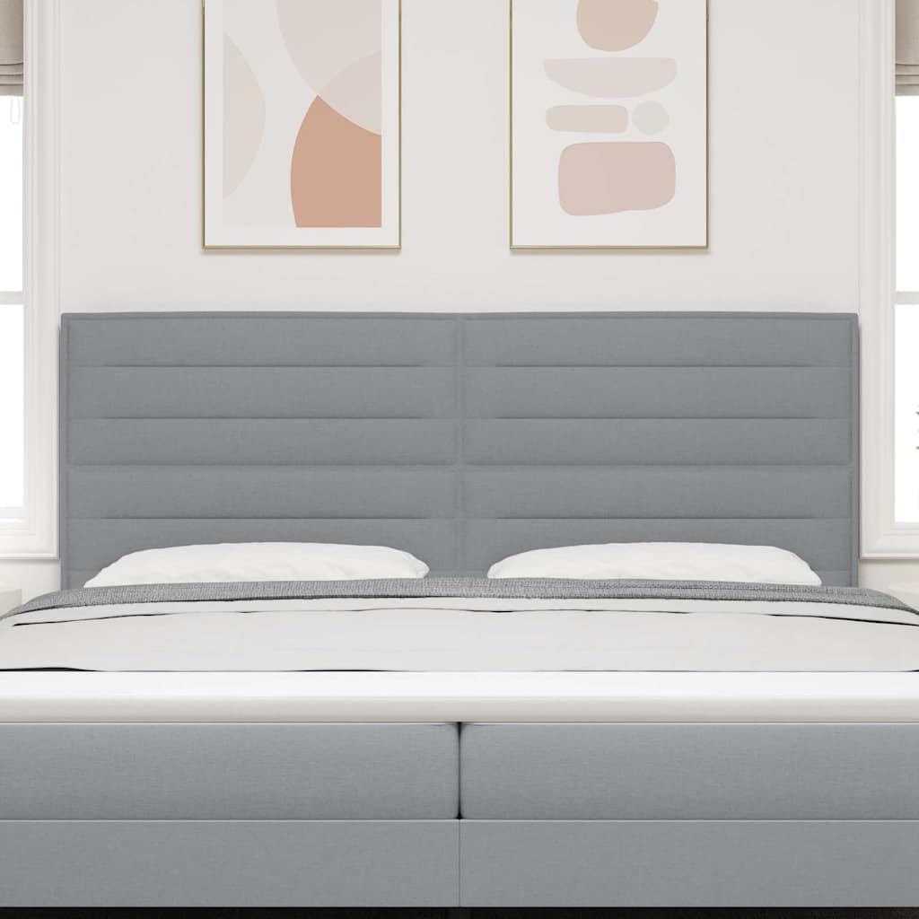 Tête de lit LED avec tête de lit Gris clair 200 cm Polyester - XIOS