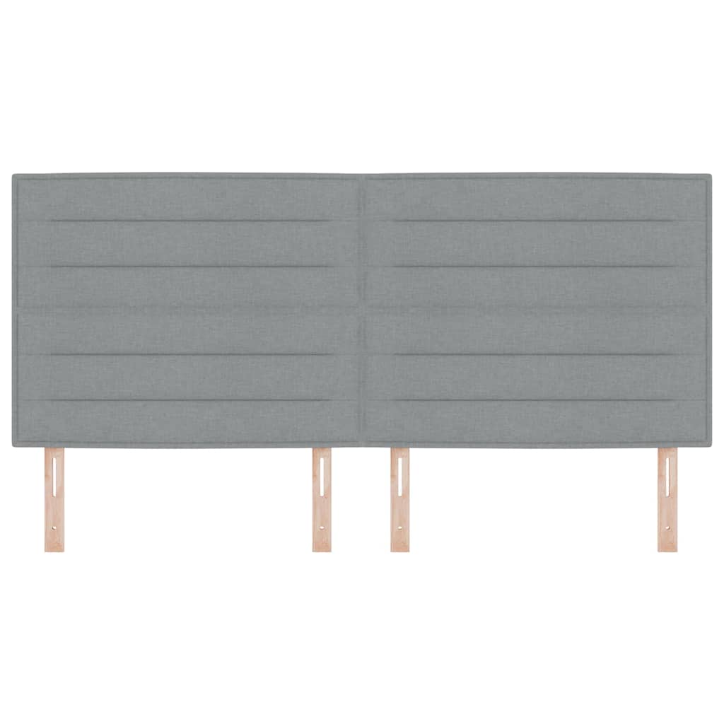 Tête de lit LED avec tête de lit Gris clair 200 cm Polyester - XIOS