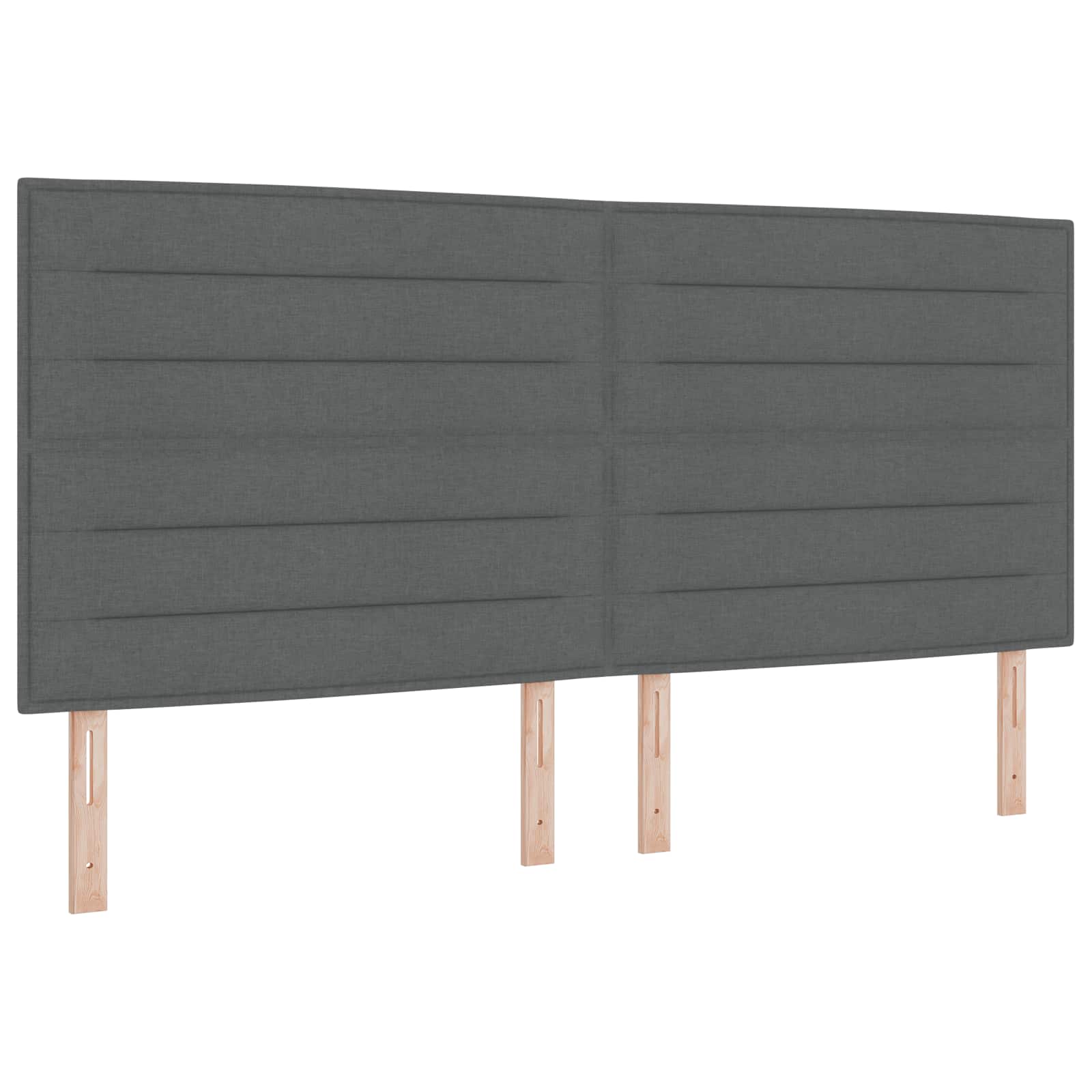 Tête de lit LED avec bandes LED Gris foncé 200 cm tissu