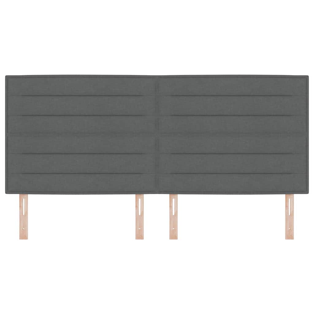 Tête de lit LED avec tête de lit Gris foncé 200 cm Polyester - XIOS