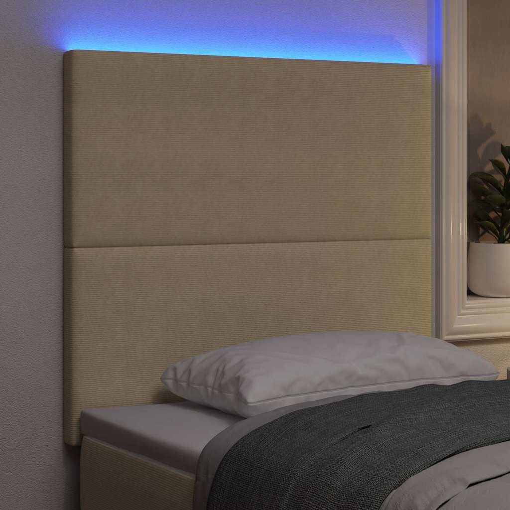 Tête de lit LED avec tête de lit Vert gris 80 cm Polyester - XIOS
