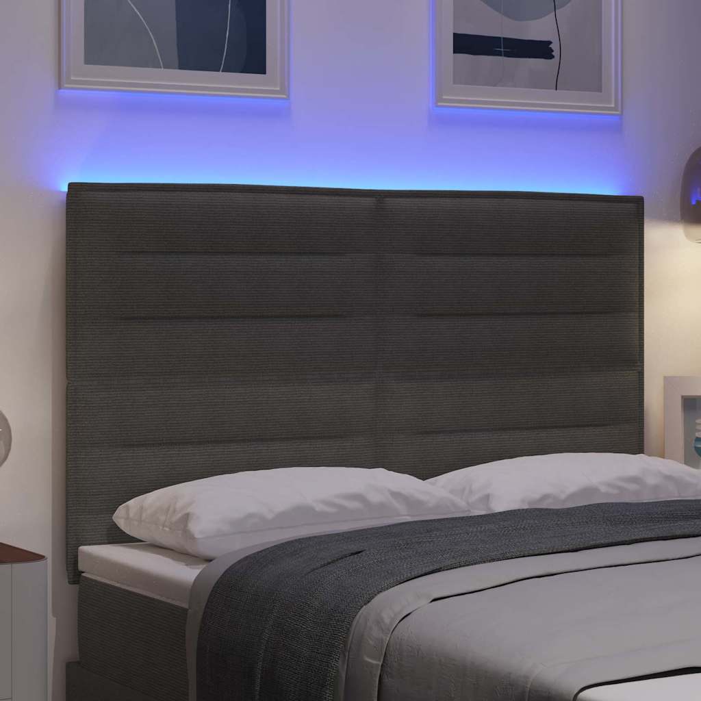 Tête de lit LED avec tête de lit Gris clair 144 cm Polyester - XIOS