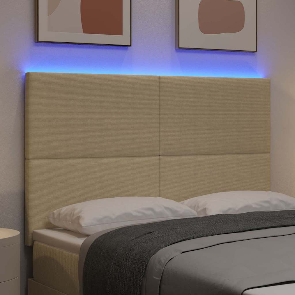 Tête de lit LED avec tête de lit Vert gris 160 cm Polyester - XIOS
