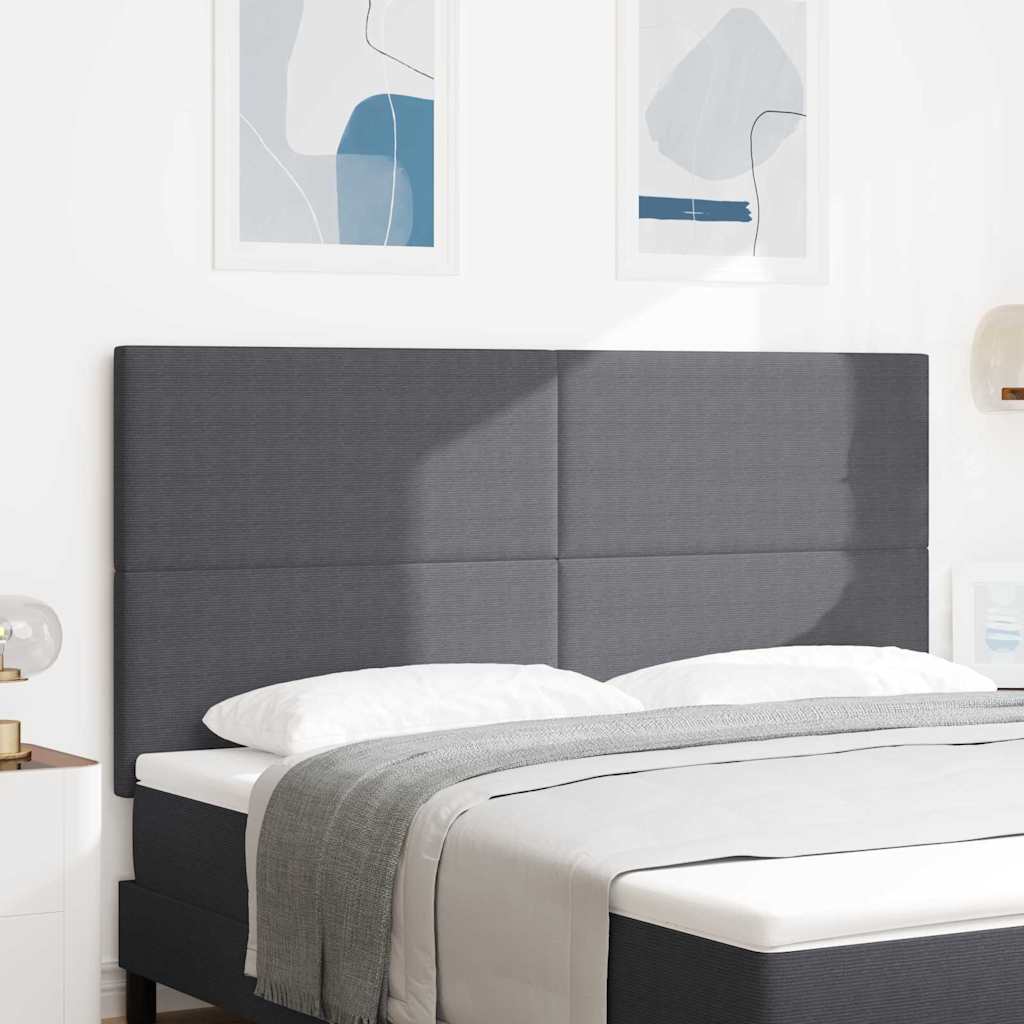 Tête de lit LED avec tête de lit Gris foncé 180 cm Polyester - XIOS