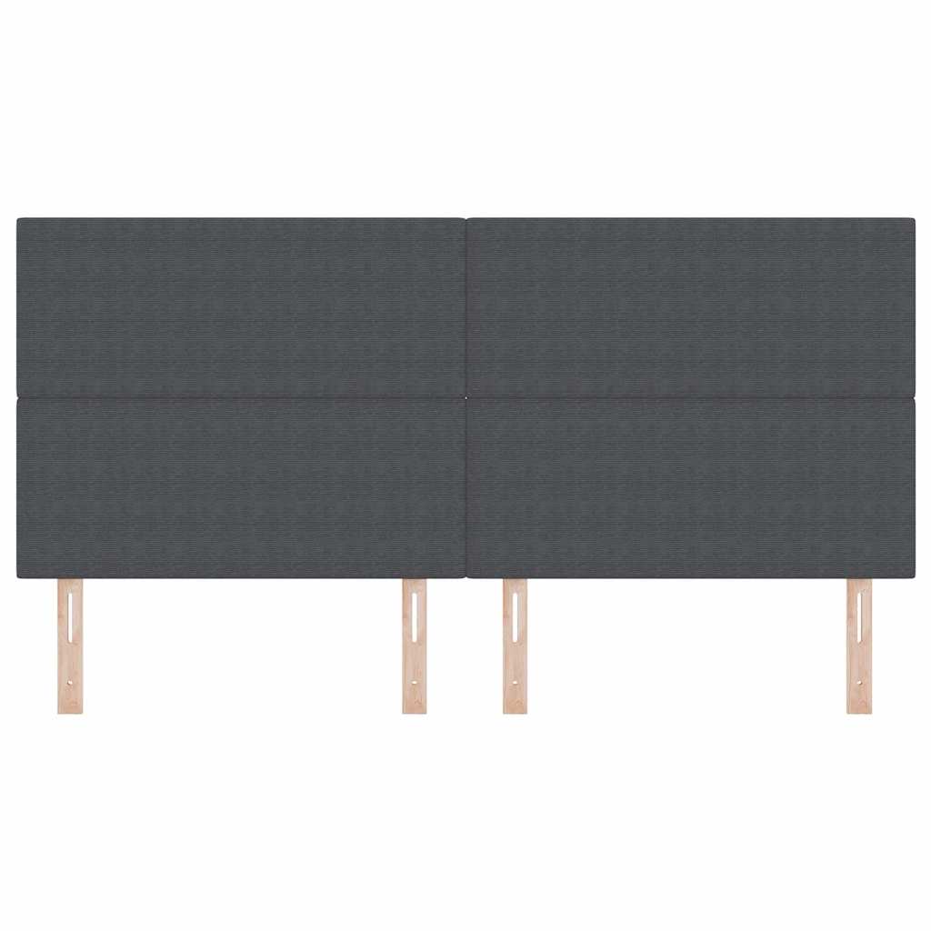 Tête de lit LED avec tête de lit Gris foncé 200 cm Polyester - XIOS