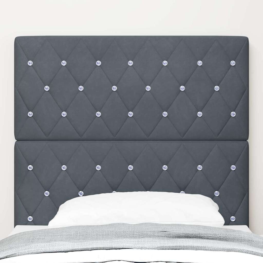 Tête de lit LED avec tête de lit Gris foncé 90 cm Polyester - XIOS