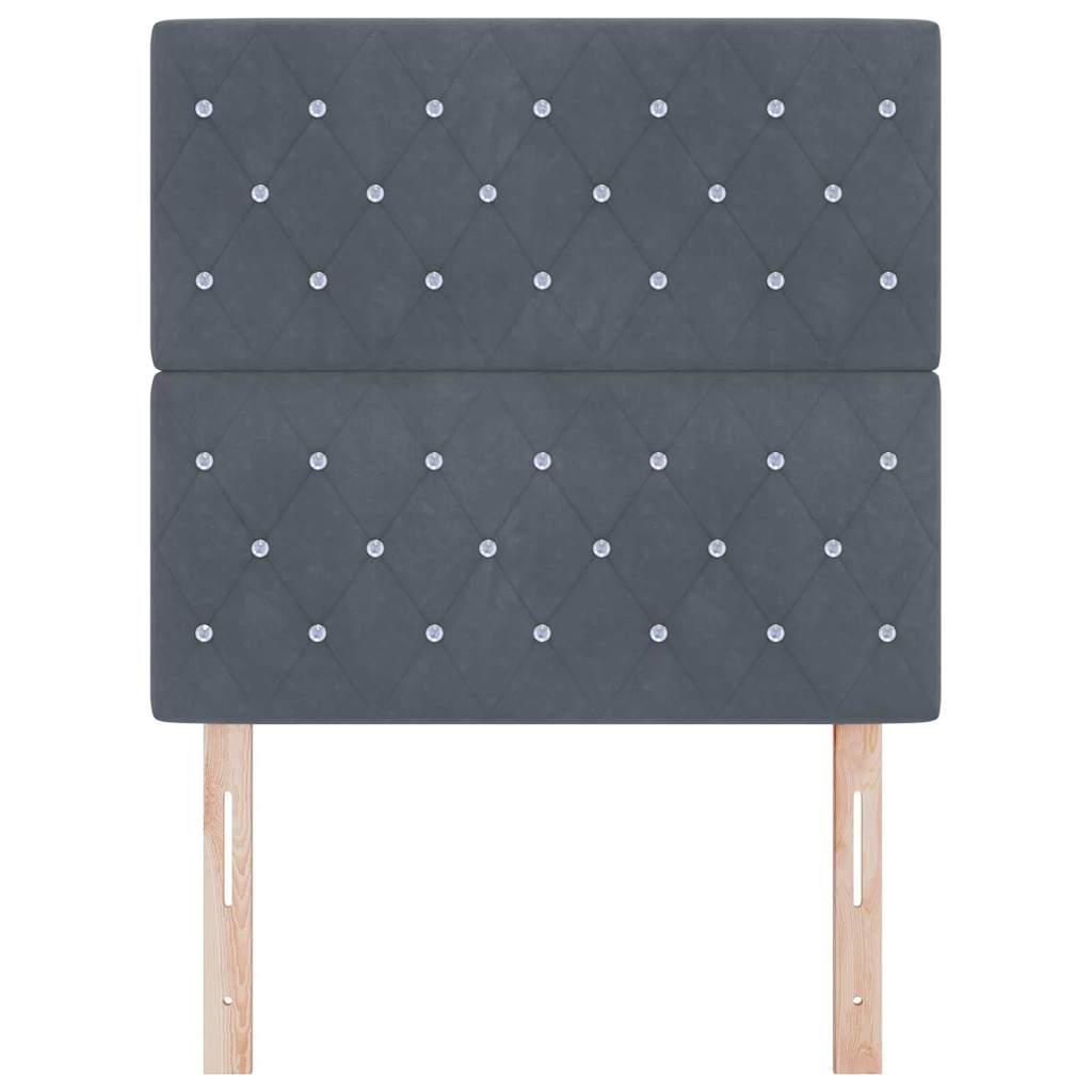 Tête de lit LED avec tête de lit Gris foncé 90 cm Polyester - XIOS