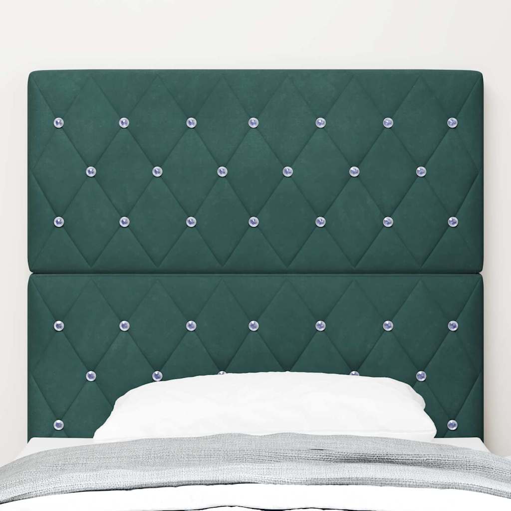 Tête de Lit LED Argyle Vert foncé 100 cm Velours - XIOS