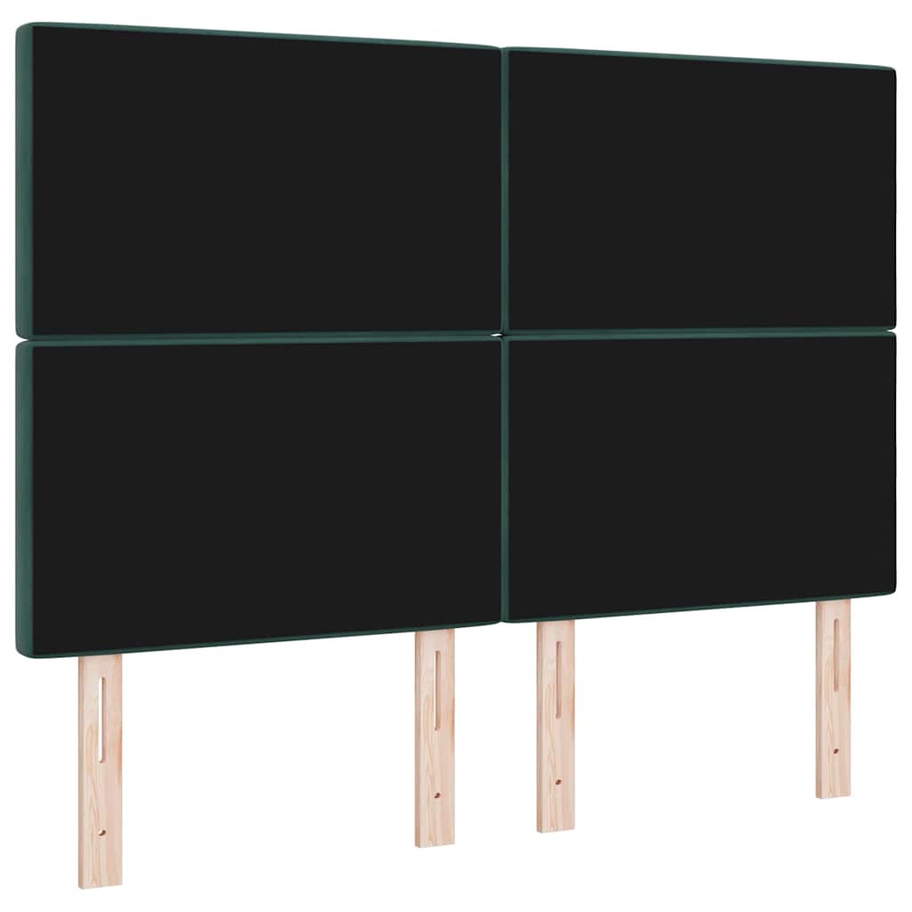 Tête de Lit LED Argyle Vert foncé 144 cm Velours - XIOS