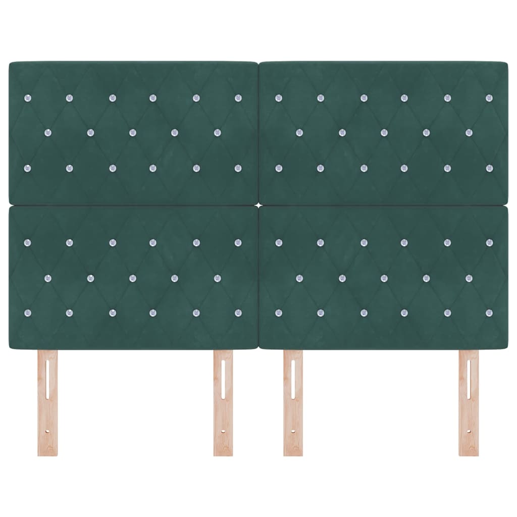 Tête de Lit LED Argyle Vert foncé 144 cm Velours - XIOS