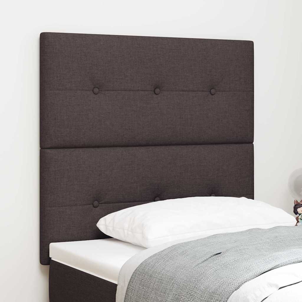 Tête de lit LED avec tête de lit Marron foncé 90 cm Polyester - XIOS