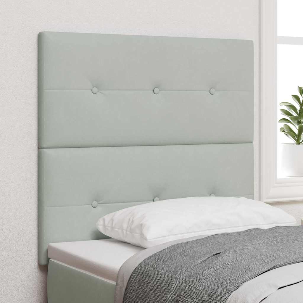 Tête de lit LED avec tête de lit Gris clair 90 cm Polyester - XIOS