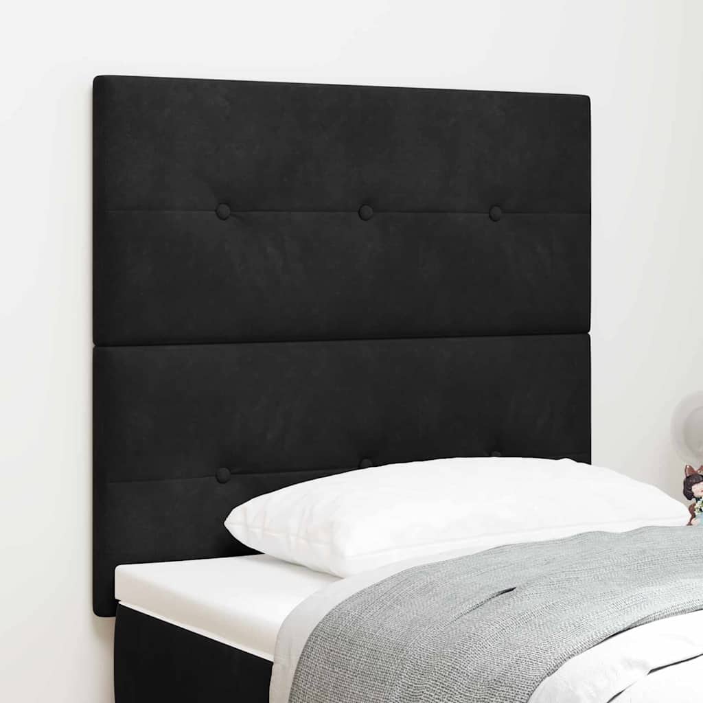 Tête de lit LED avec des lumières à LED Noir 90 cm Polyester - XIOS