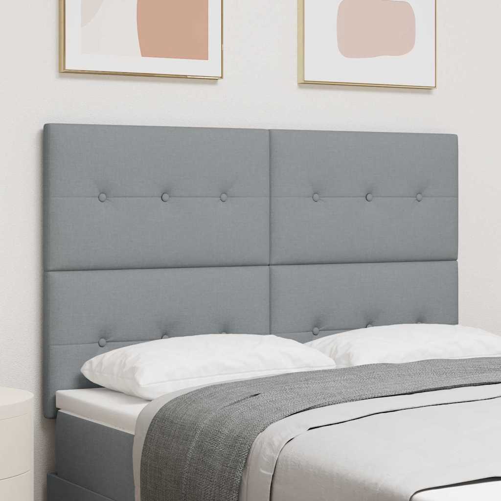 Tête de lit LED avec tête de lit Gris clair 144 cm Polyester - XIOS