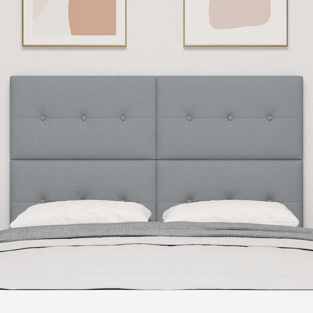 Tête de lit LED avec tête de lit Gris clair 144 cm Polyester - XIOS