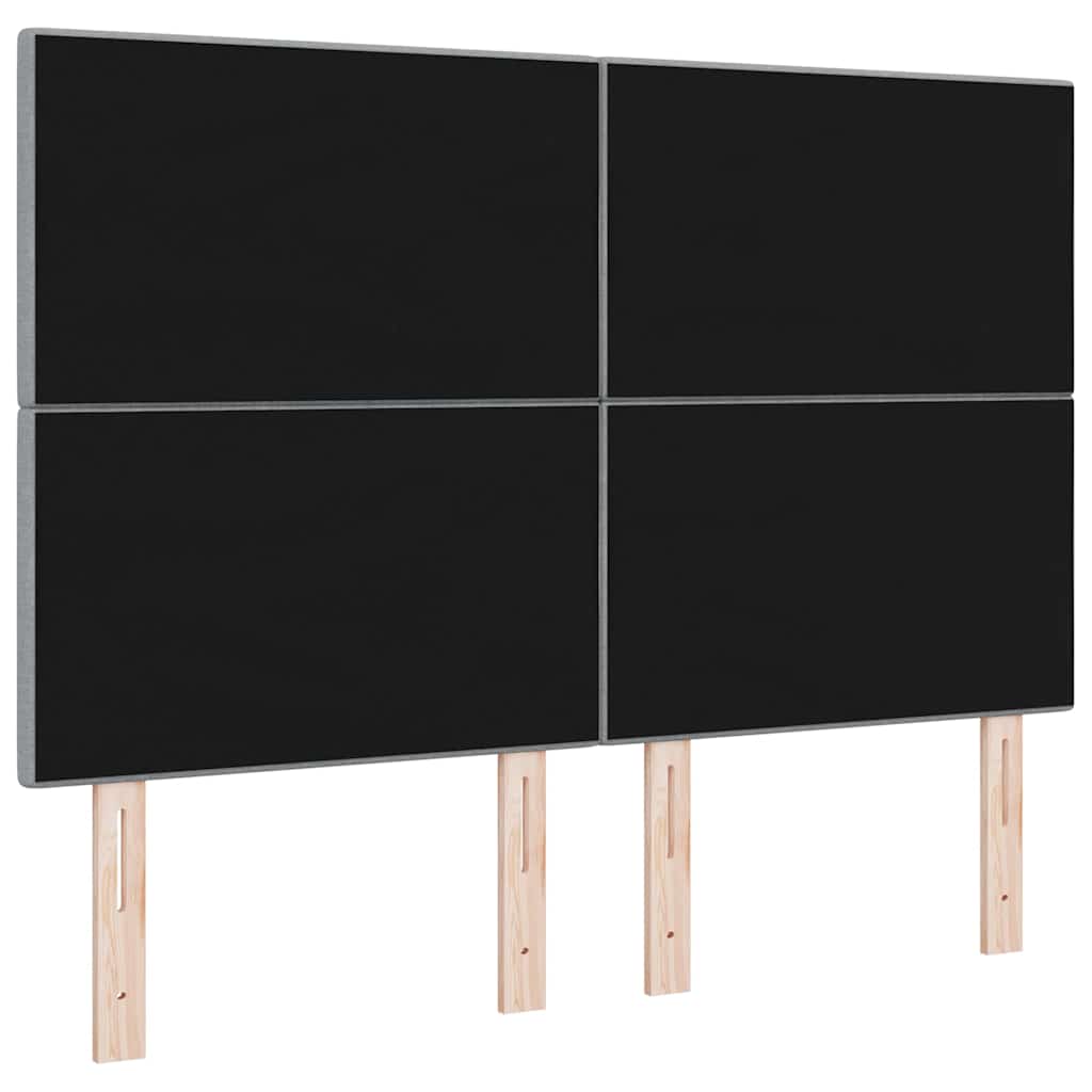 Tête de lit LED avec tête de lit Gris clair 144 cm Polyester - XIOS