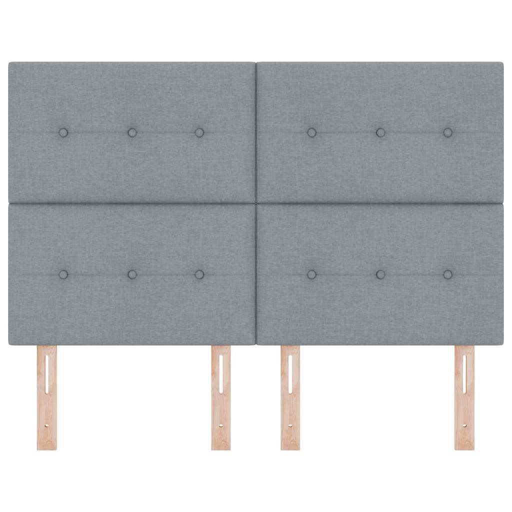 Tête de lit LED avec tête de lit Gris clair 144 cm Polyester - XIOS