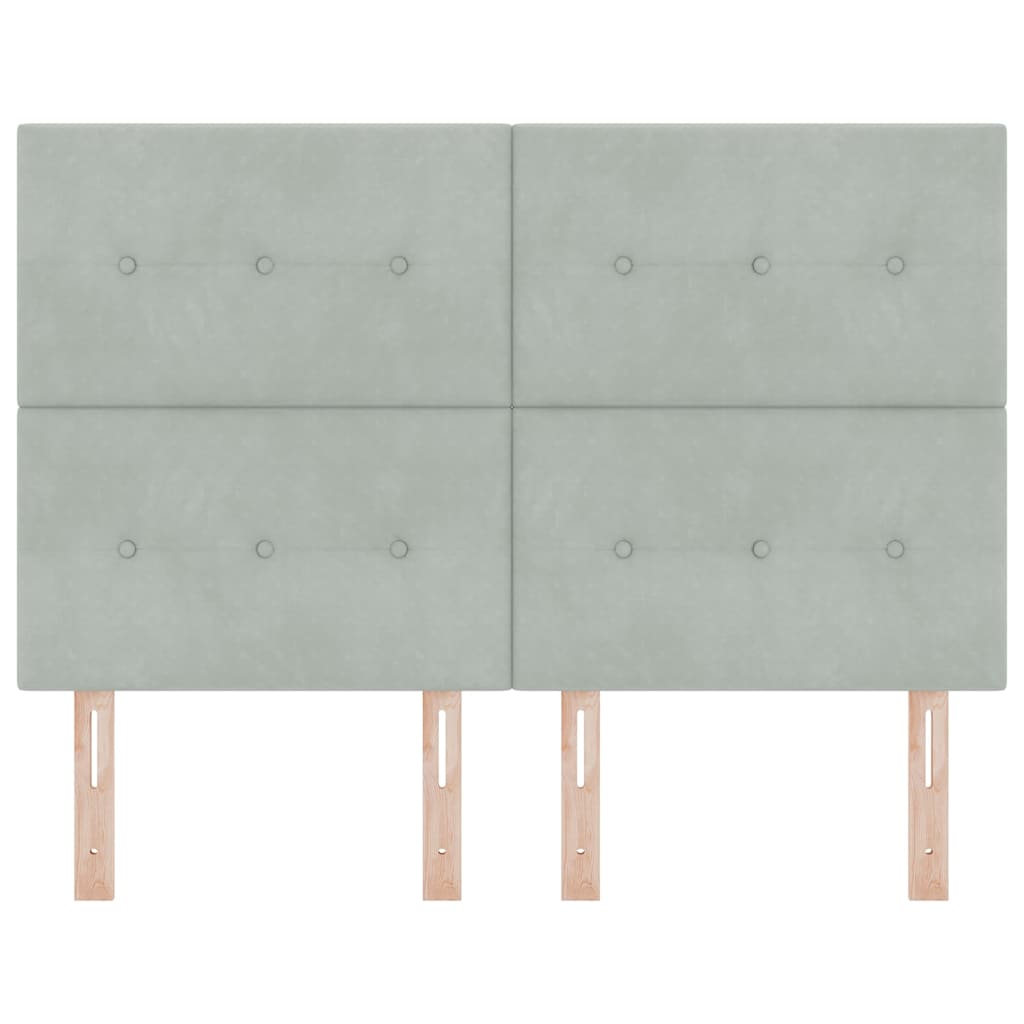 Tête de lit LED avec tête de lit Gris clair 144 cm Polyester - XIOS