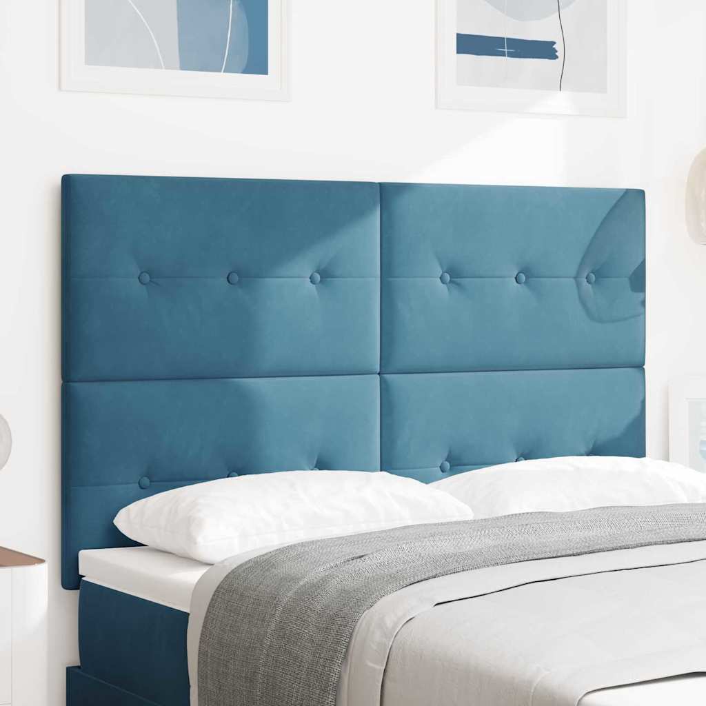 Tête de lit LED avec des lumières à LED Bleu 144 cm Polyester - XIOS