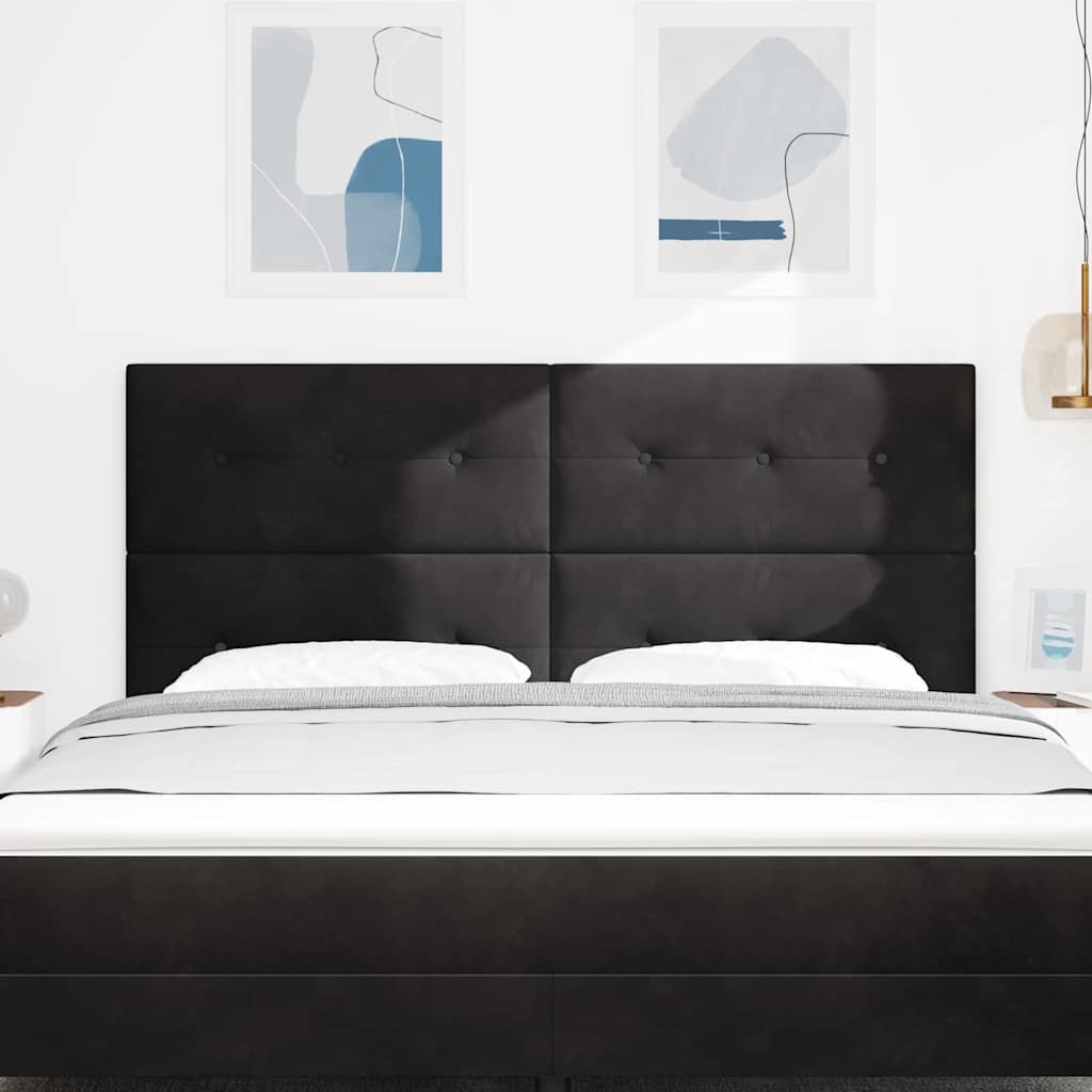 Tête de lit LED avec des lumières à LED Noir 180 cm Polyester - XIOS