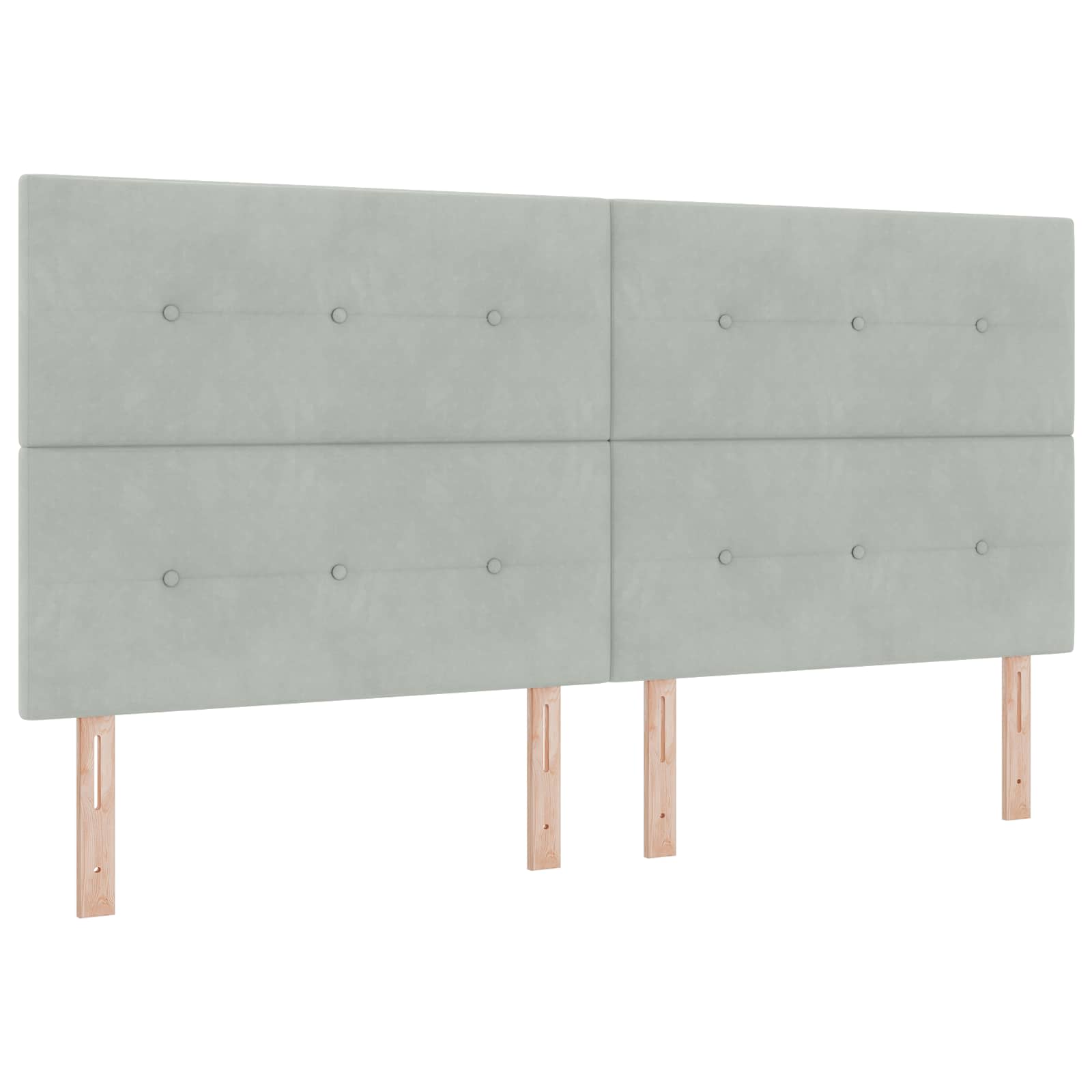 Tête de lit LED avec tête de lit Gris clair 200 cm Polyester - XIOS