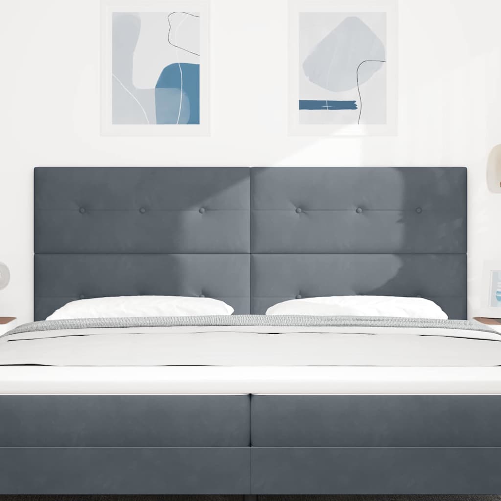 Tête de lit LED avec des lumières à LED Gris 200 cm Polyester - XIOS