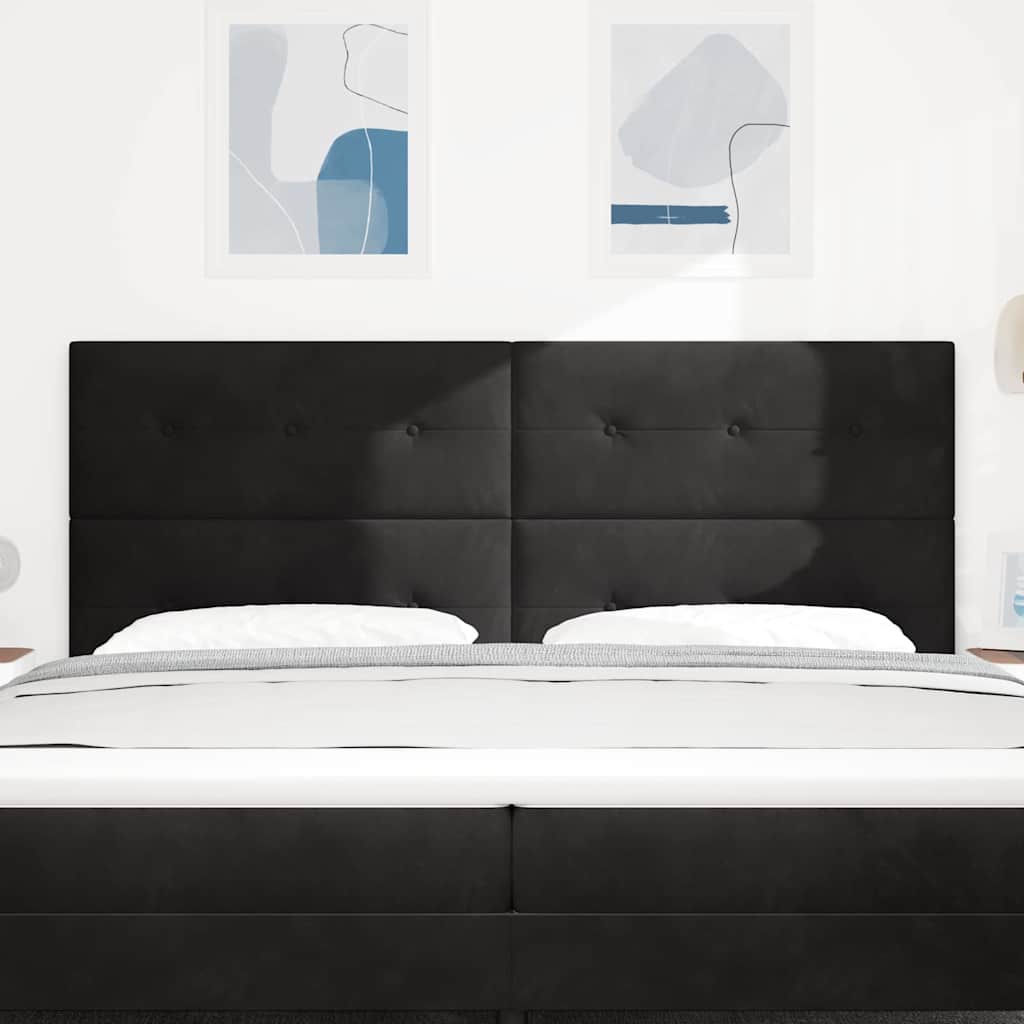 Tête de lit LED avec des lumières à LED Noir 200 cm Polyester - XIOS