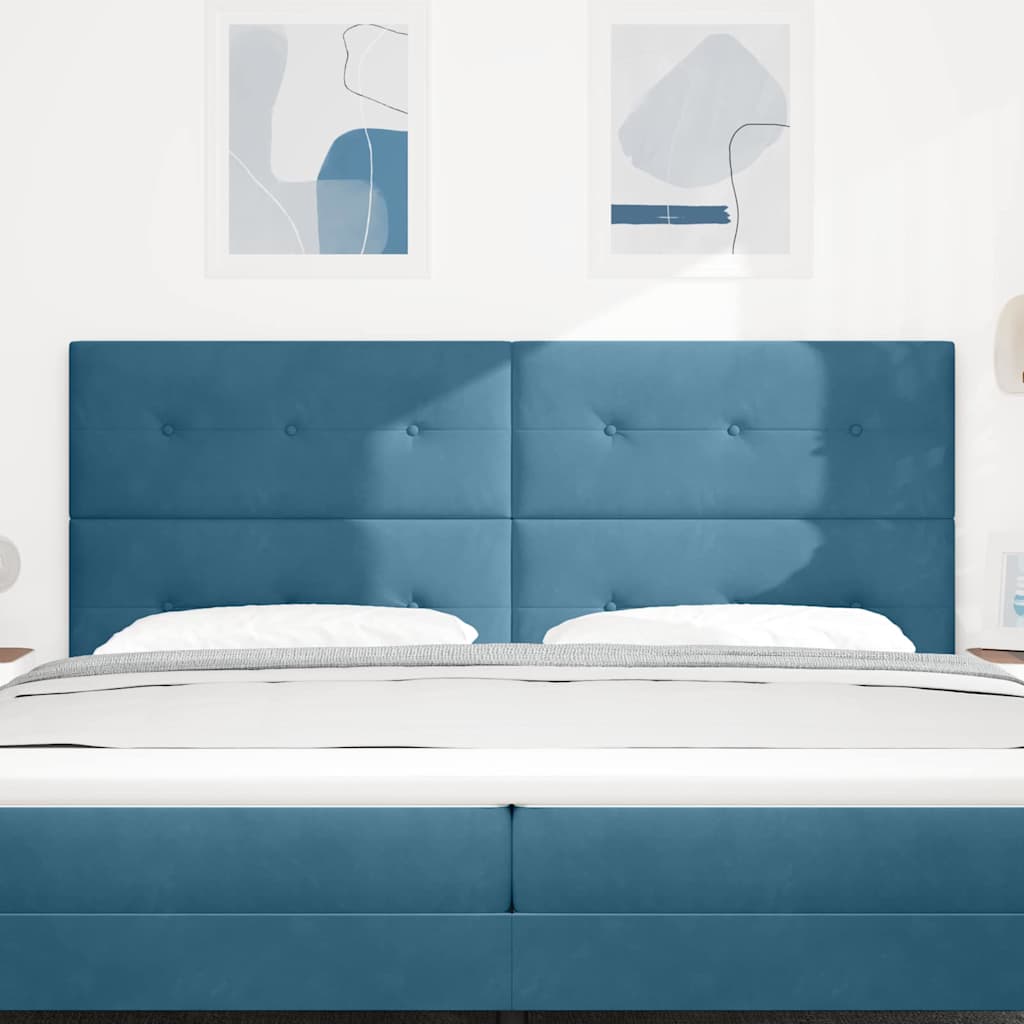 Tête de lit LED avec des lumières à LED Bleu 200 cm Polyester - XIOS
