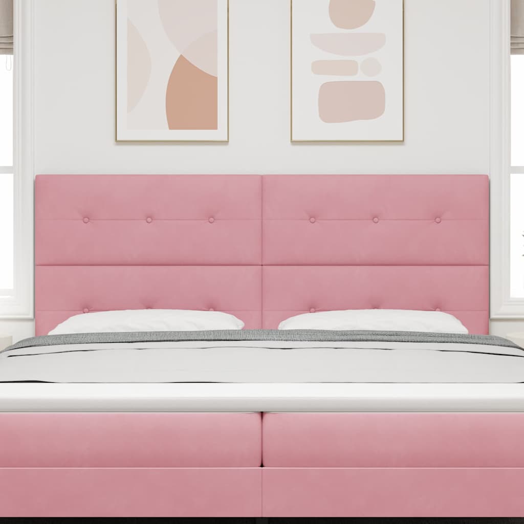 Tête de lit LED avec des lumières à LED Rose 200 cm Polyester - XIOS