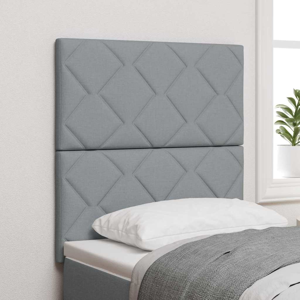 Tête de lit avec tête de lit Gris clair 80 cm tissu - XIOS