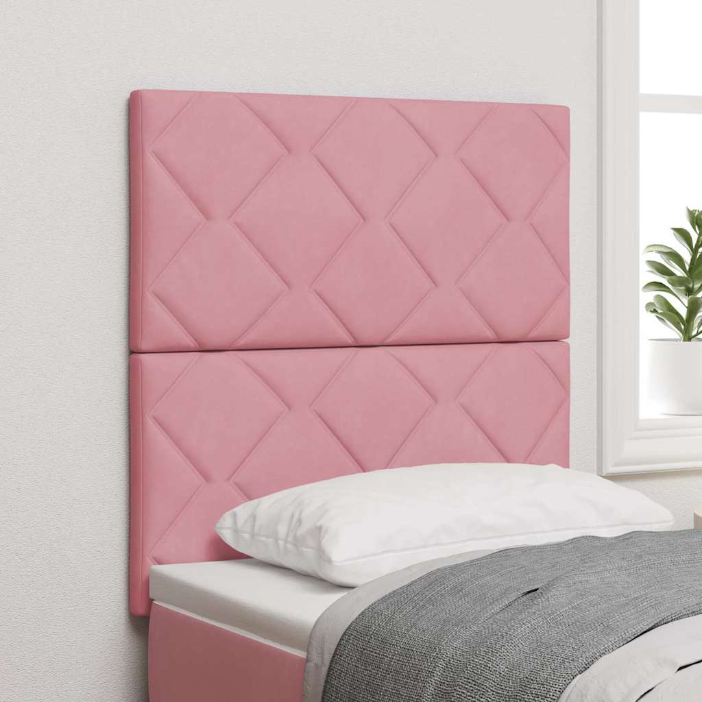 Tête de lit LED Rose 80 cm Cuir synthétique - XIOS