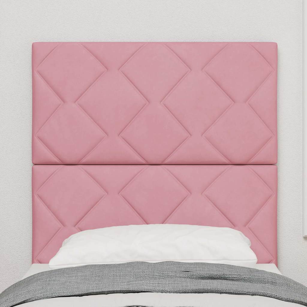 Tête de lit LED Rose 80 cm Cuir synthétique - XIOS