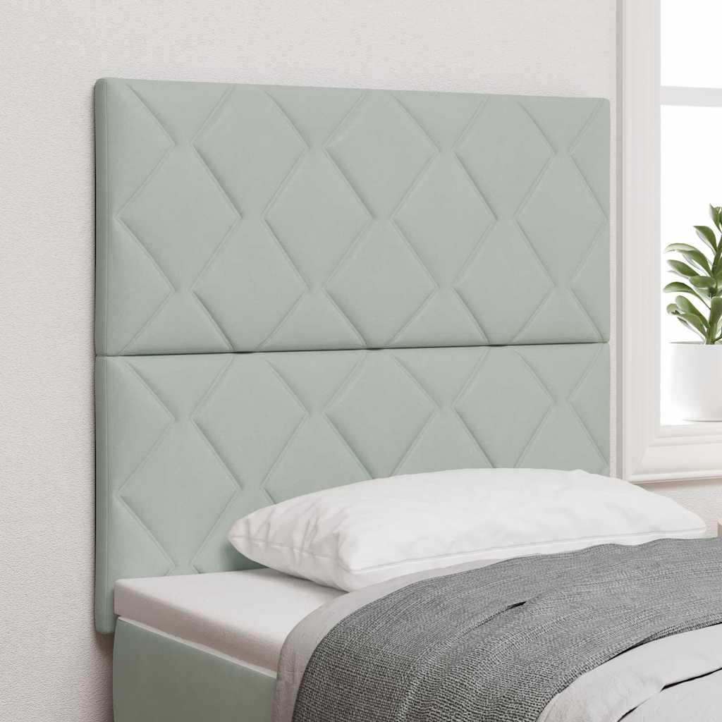 Tête de lit LED Gris clair 90 cm Velours - XIOS
