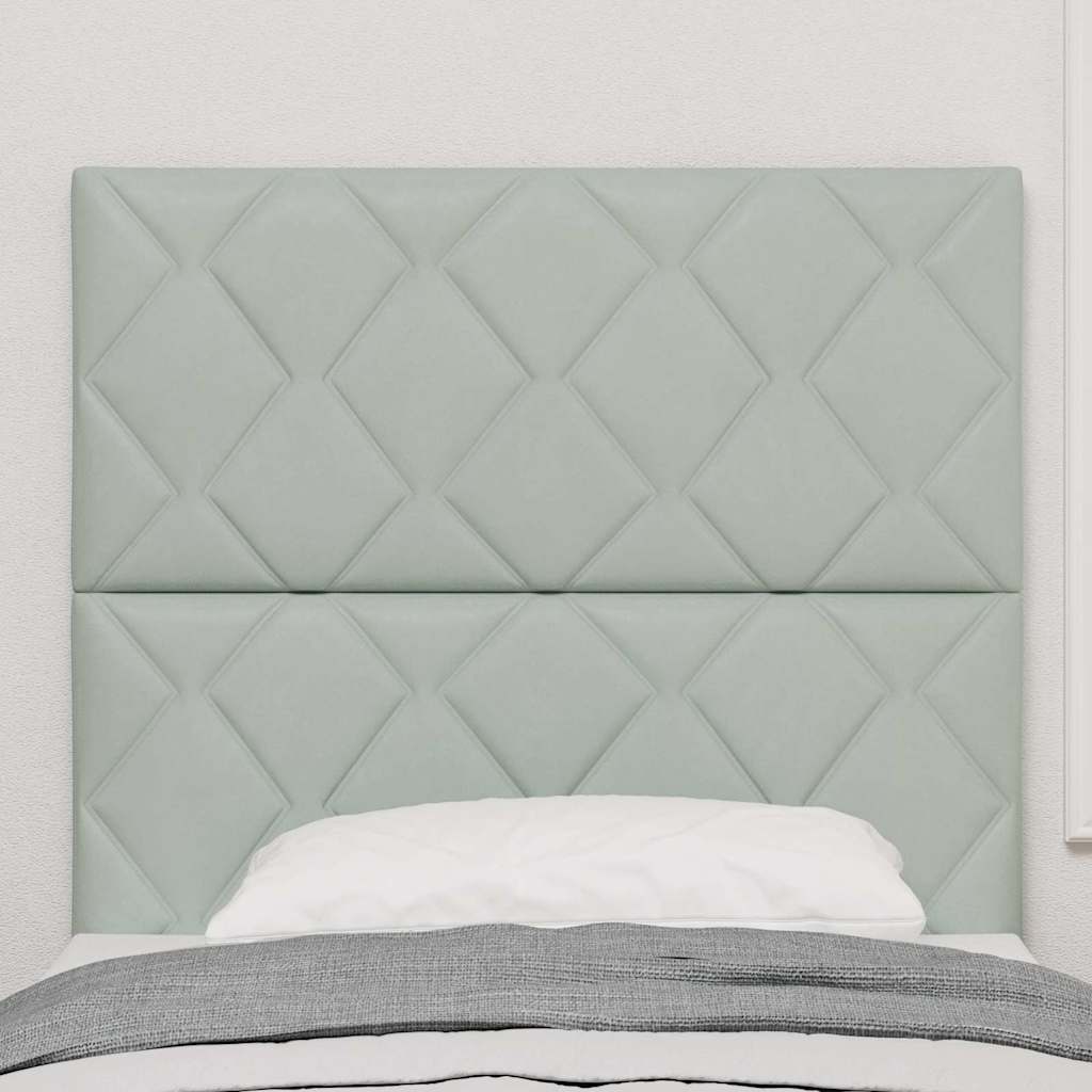 Tête de lit LED Gris clair 90 cm Velours - XIOS