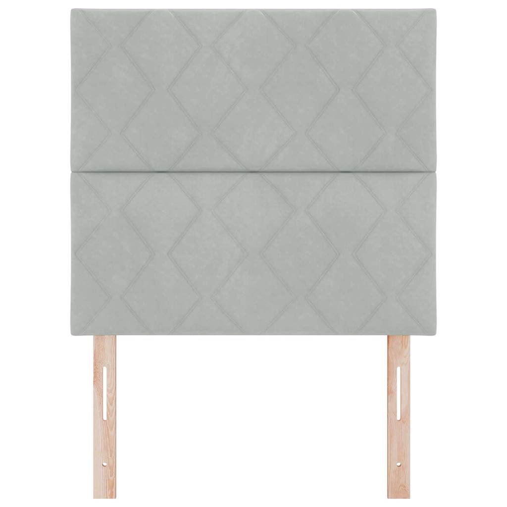 Tête de lit LED Gris clair 90 cm Velours - XIOS