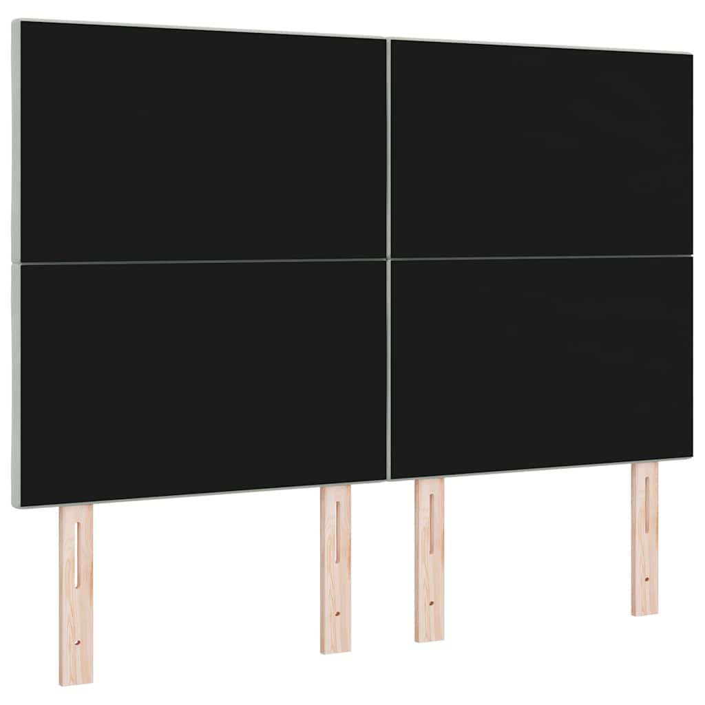 Tête de Lit LED Géométrique Gris clair 144 cm Velours - XIOS