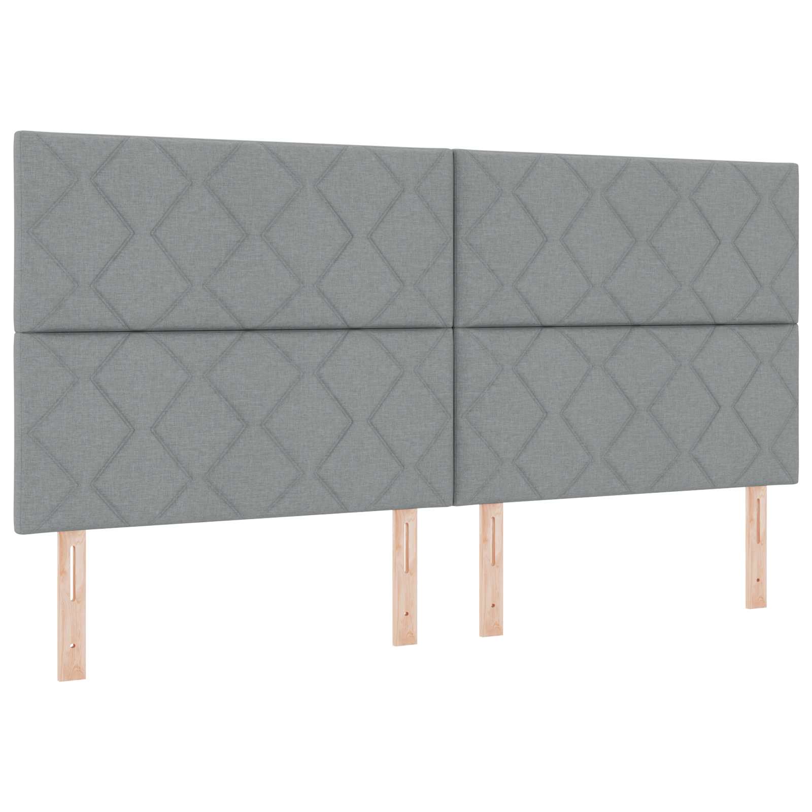Tête de lit LED Gris clair 200 cm tissu - XIOS
