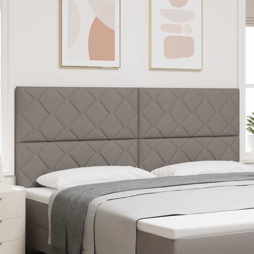 Tête de lit avec des lumières à LED Réglable Taupe 200 cm tissu - XIOS