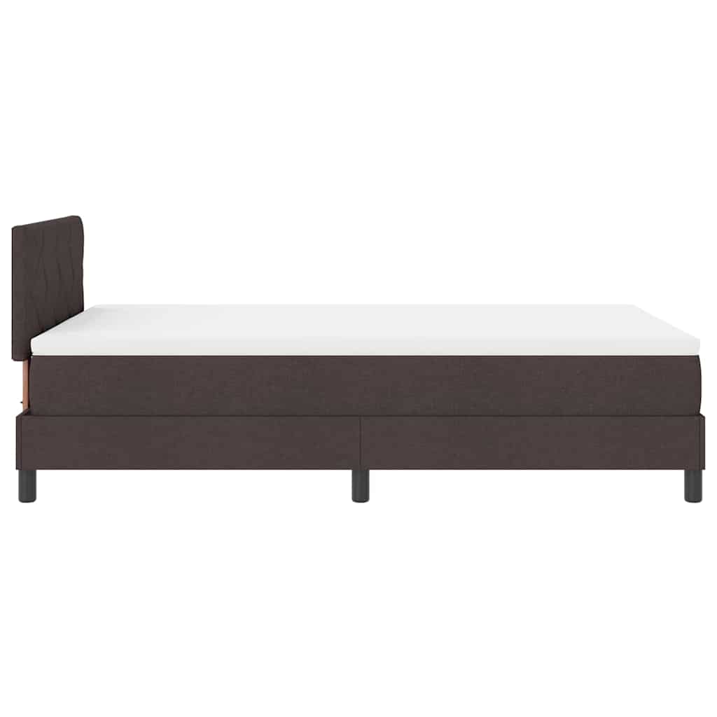 Lit à ressorts avec coussin Marron foncé 120 x 200 cm tissu - XIOS