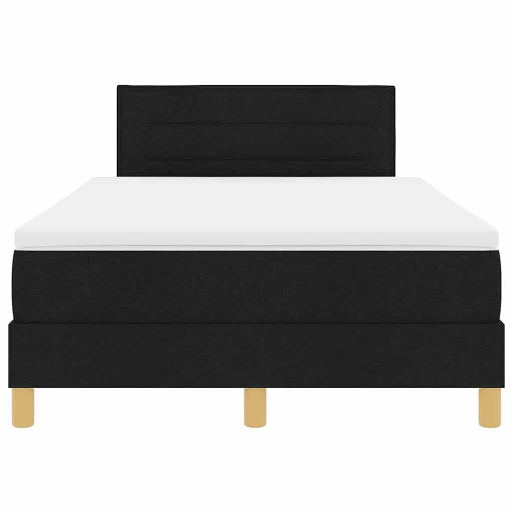 Lit à ressorts avec coussin Noir 120 x 200 cm tissu - XIOS