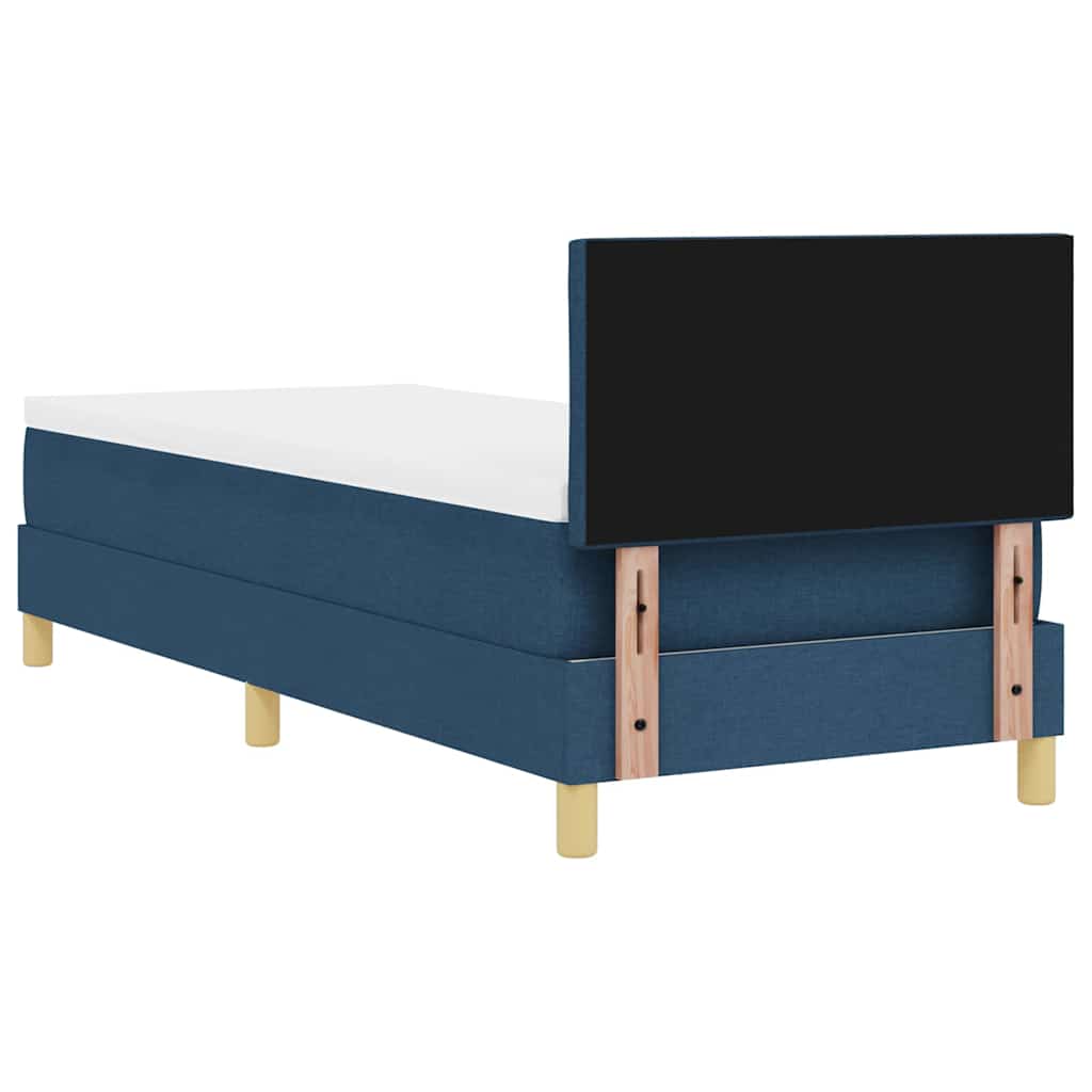Lit à ressorts avec coussin Bleu 80 x 200 cm tissu - XIOS