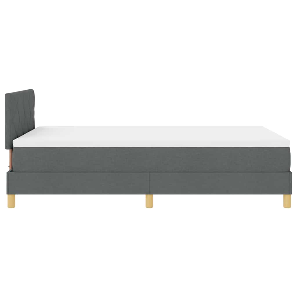 Lit boxspring avec matelas Gris foncé 120 x 190 cm tissu - XIOS