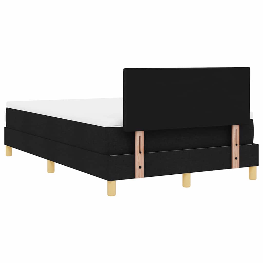 Lit boxspring avec matelas avec matelas Noir 120 x 190 cm tissu - XIOS