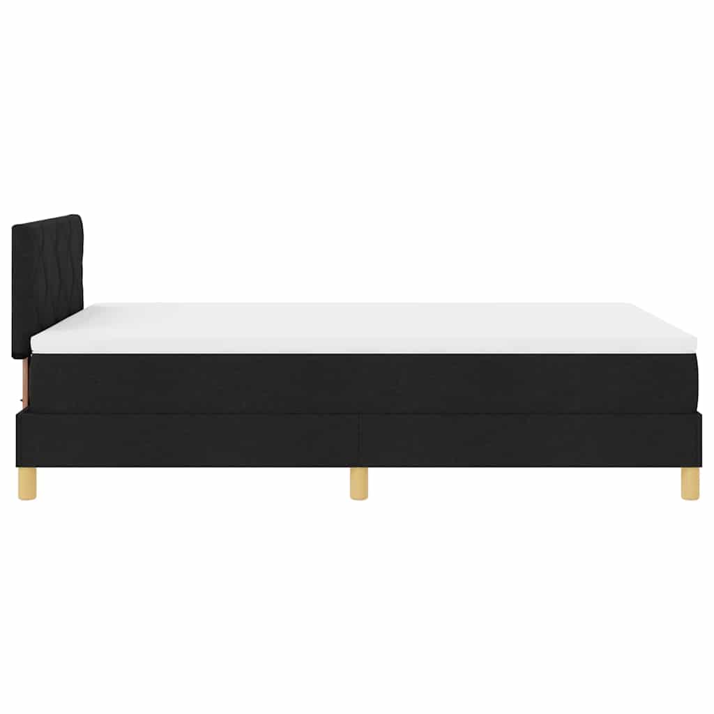 Lit boxspring avec matelas avec matelas Noir 120 x 190 cm tissu - XIOS
