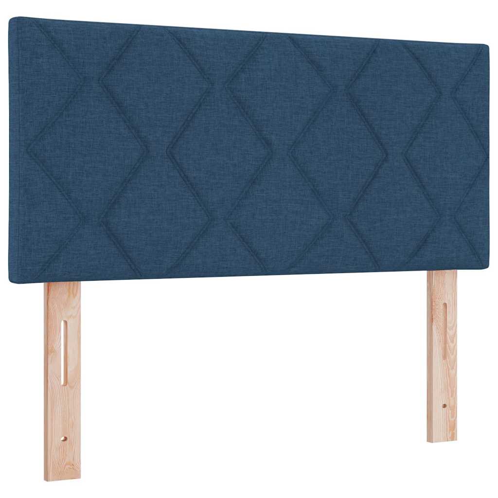 Lit à ressorts avec coussin Bleu 120 x 190 cm tissu - XIOS