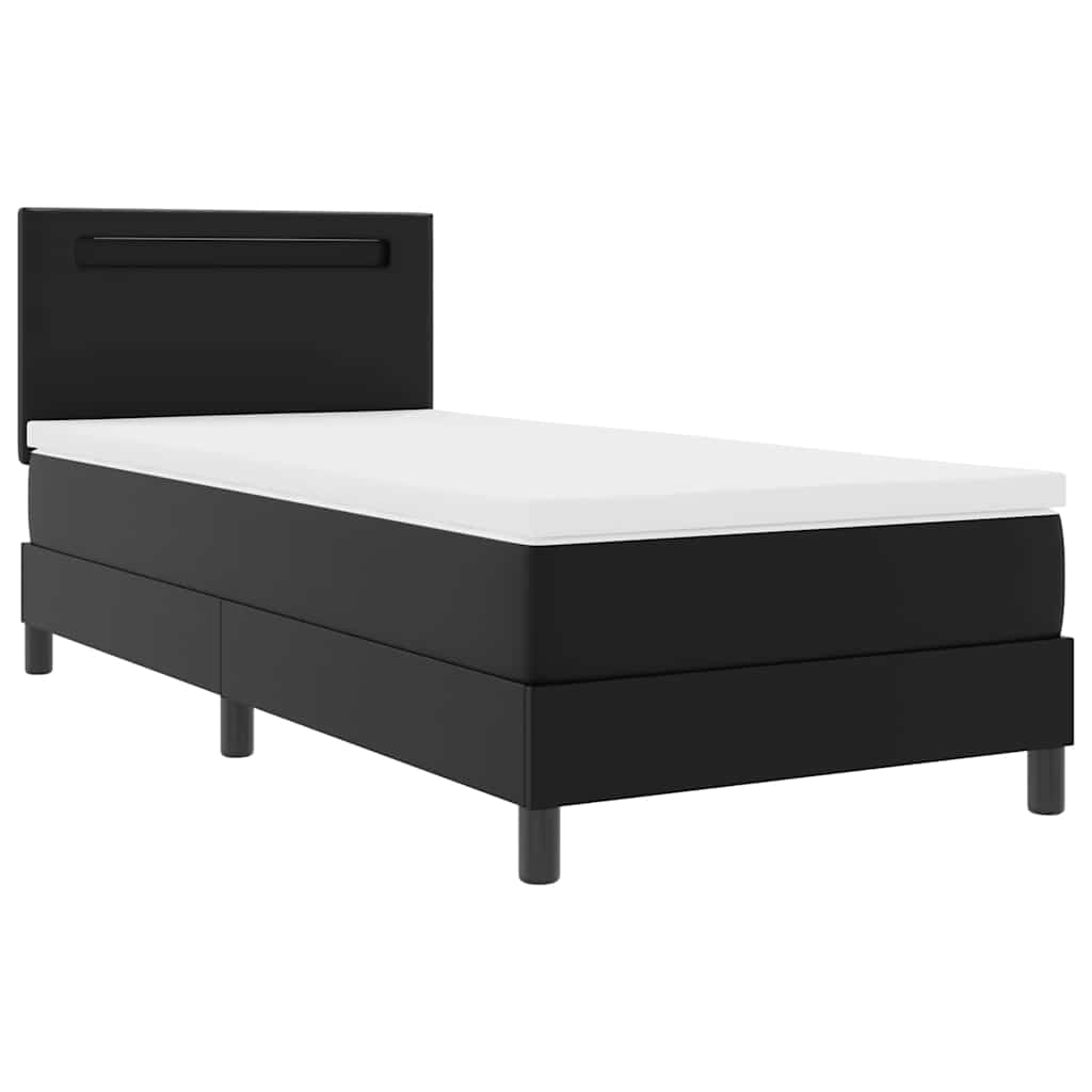 Cadre de lit avec matelas Noir 90 x 190 cm Faux cuir - XIOS
