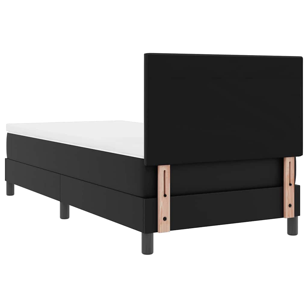 Cadre de lit avec matelas Noir 90 x 190 cm Faux cuir - XIOS