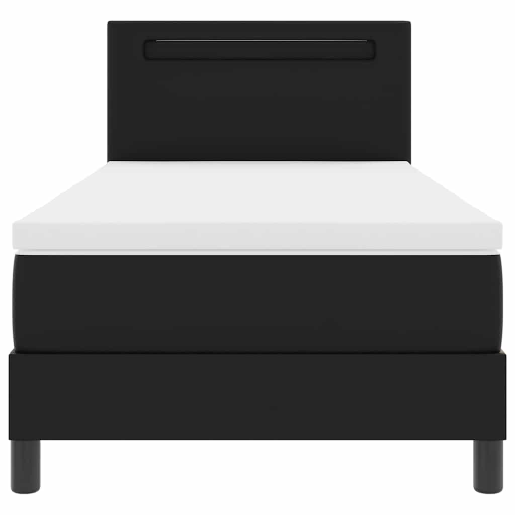 Cadre de lit avec matelas Noir 90 x 190 cm Faux cuir - XIOS