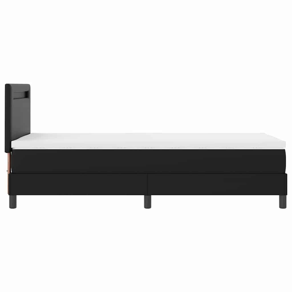 Cadre de lit avec matelas Noir 90 x 190 cm Faux cuir - XIOS