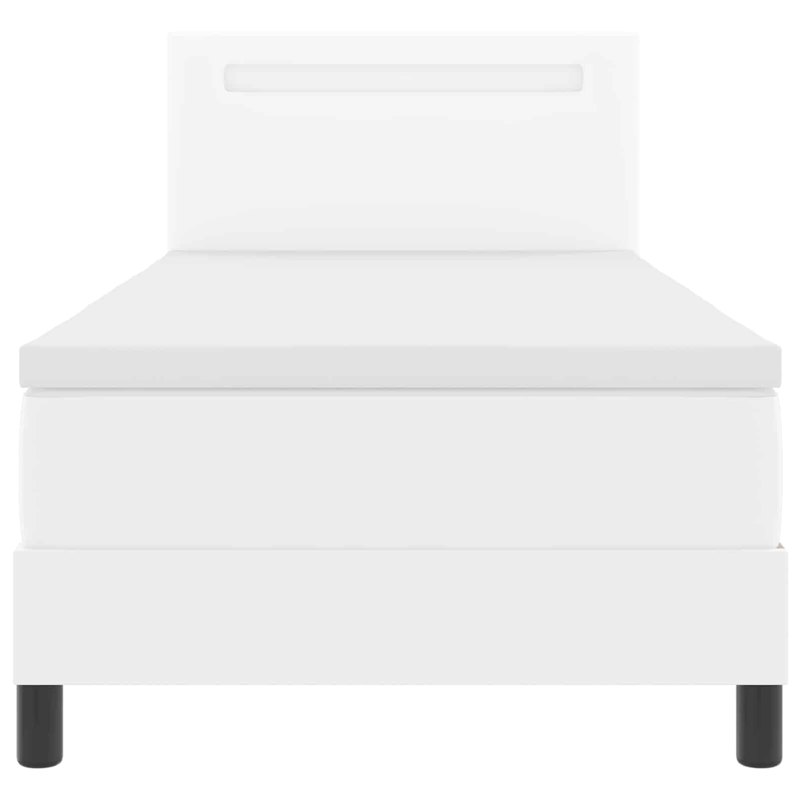 Lit à ressorts avec matelas Blanc 100 x 200 cm Simili cuir - XIOS